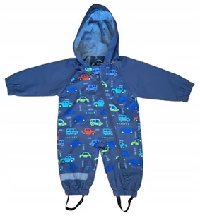 Kombinezon przeciwdeszczowy nieprzemakalny jednoczęściowy dziecięcy 86 auta - Kombinezony dla dzieci - miniaturka - grafika 1