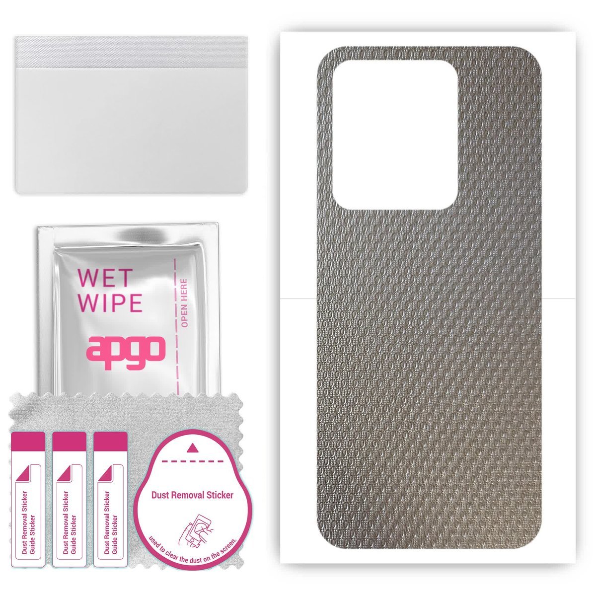 Folia naklejka skórka strukturalna na TYŁ do Vivo Y22S - Aluminium krople - apgo SKINS