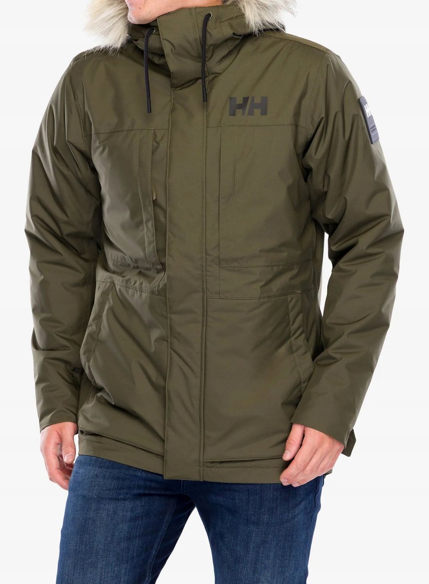 Kurtka zimowa męska Helly Hansen Coastal 3.0 Parka - utility green/snow