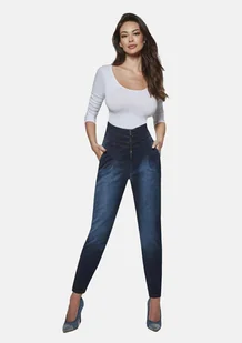 Spodnie LYNDA z dekatyzowanego dżinsu ścieranego ręcznie, Bas Bleu - Spodnie damskie Spodnie LYNDA z dekatyzowanego dżinsu ścieranego ręcznie, Bas Bleu - Spodnie damskie - miniaturka - grafika 1