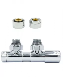 Zawór regulacyjny 50mm TWINS chrom prawy Cu - Zawory i kraniki - miniaturka - grafika 1
