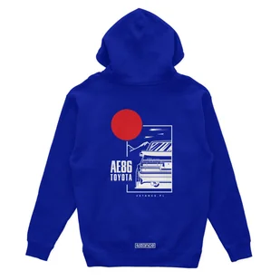 Bluza z kapturem Toyota AE86 niebieska-L - Odzież do sportów motorowych - miniaturka - grafika 1