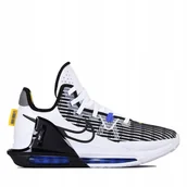 Buty sportowe męskie - Nike Lebron Witness VI White Purple Gold - miniaturka - grafika 1