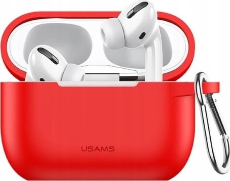 Usams USAMS Etui ochronne do AirPods Pro silicon czerwony/red BH568AP06 US-BH568
