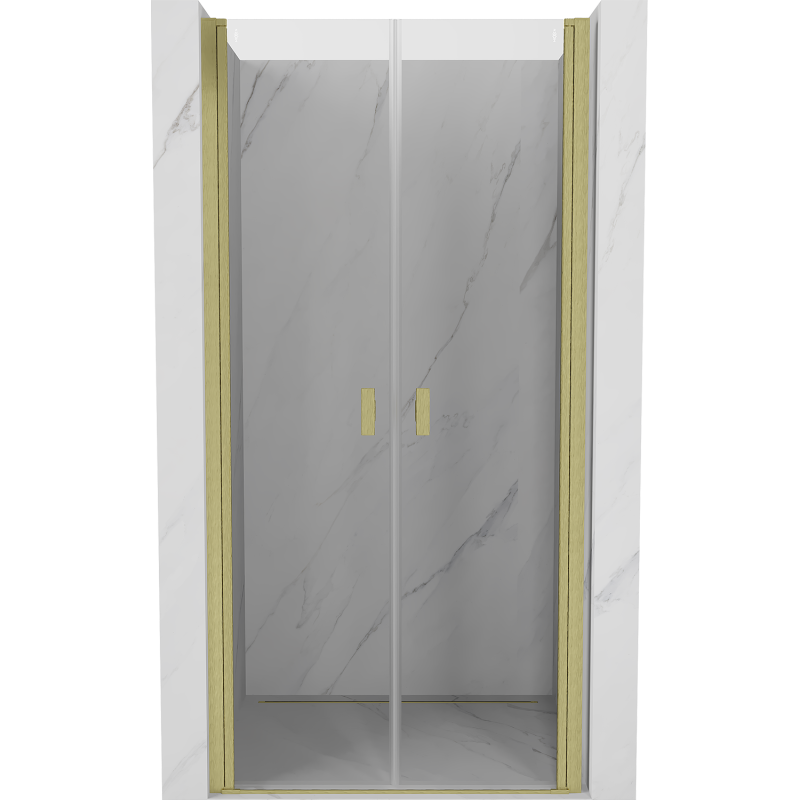 Mexen Mist drzwi prysznicowe uchylne 85 cm, transparent, złote szczotkowane - 8A7-085-000-55-00