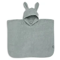 Okrycia kąpielowe dla dzieci - Jollein ponczo kąpielowe z kapturem 65x62 cm Króliczek RABBIT Ash Green - miniaturka - grafika 1