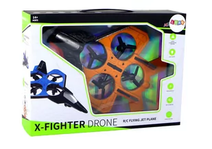 Samolot Dron RC Pomarańczowy Myśliwiec Zdalnie Sterowany Pilot - Zabawki zdalnie sterowane - miniaturka - grafika 4