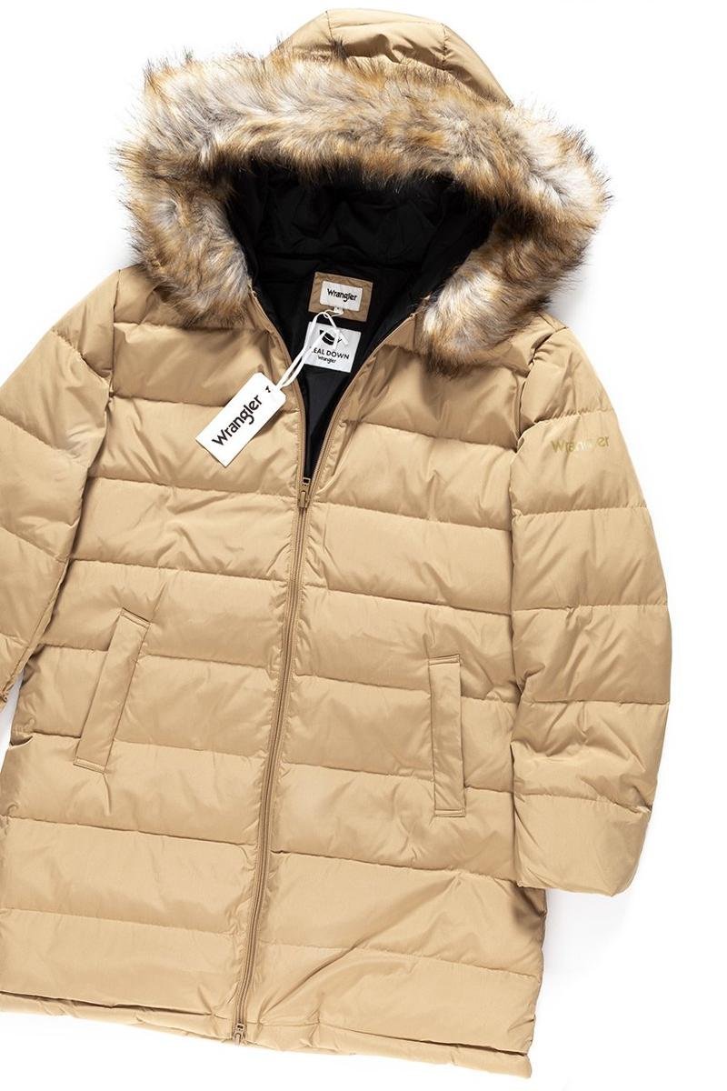 Wrangler, Kurtka damska, Long Puffer Clay Beige W4126Vjwm, rozmiar L