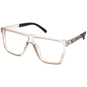 Okulary korekcyjne, oprawki, szkła - Okulary Prostokątne do komputera z filtrem BLUE LIGHT Pełne szkło Zerówki 2562-4 - miniaturka - grafika 1