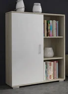 Komody - Elior Komoda Pixelo - biała + dąb sonoma - miniaturka - grafika 1