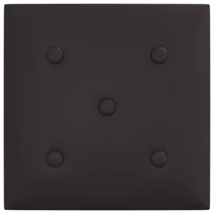 vidaXL Panele ścienne, 12 szt., czarne, 30x30 cm, sztuczna skóra 343974 - Panele ścienne i boazeria - miniaturka - grafika 6