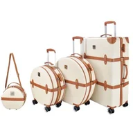 Walizki - Zestaw walizek SEMI LINE T5670-0 Beżowo-brązowy - miniaturka - grafika 1