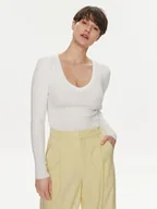 Swetry damskie - Morgan Sweter 241-MCORDE Écru Slim Fit - miniaturka - grafika 1