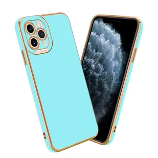 Etui Do Apple iPhone 11 PRO Porkowiec w Glossy Turkusowy - Różowe Złoto Ochrona kamery Obudowa Case Cover TPU Cadorabo - Etui i futerały do telefonów - miniaturka - grafika 1