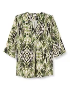 Bluzki damskie - Gerry Weber Damska 160034-31512 bluzka, ecru/biały/zielony nadruk, 46, Ecru/biały/zielony nadruk, 46 - miniaturka - grafika 1