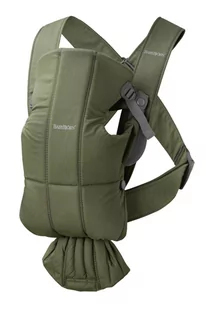 Babybjorn, Mini Woven, Nosidełko, Ciemnozielone - Nosidełka dla dzieci - miniaturka - grafika 1