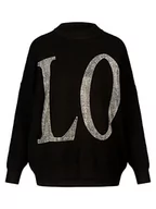 Bluzy damskie - ApartFashion Damska bluza dresowa, czarna, normalna Alpha - miniaturka - grafika 1