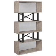 Regały - Songmics BOOKCASE/GREY/BLACK/X/80X30X149CM BCASE/X/GR+BL/149 - miniaturka - grafika 1