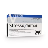 Suplementy i witaminy dla kotów - VEBIOT STRESSOXAN CAT  30 tabletek na stres, tabletki uspokajające dla kota - miniaturka - grafika 1