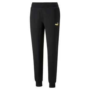Puma Damskie Spodnie Dresowe Ess+ Metallic Pants Fl Czarne 849959 01 Xs - Spodnie damskie - miniaturka - grafika 1
