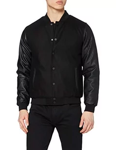 Urban Classics Męska kurtka Oldschool College, Blk/Blk, M - Kurtki męskie - miniaturka - grafika 1