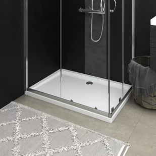 vidaXL Brodzik Prostokątny brodzik prysznicowy ABS biały 70x100 cm - Brodziki prysznicowe - miniaturka - grafika 1