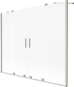 Parawany nawannowe - Mexen Velar Duo parawan nawannowy 2-skrzydłowy rozsuwany 170 x 150 cm, szron, nikiel szczotkowany - 896-170-000-32-97 - miniaturka - grafika 1