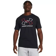 Koszulki sportowe męskie - Męski t-shirt z nadrukiem Under Armour UA Foundation Short Sleeve - czarny - UNDER ARMOUR - miniaturka - grafika 1