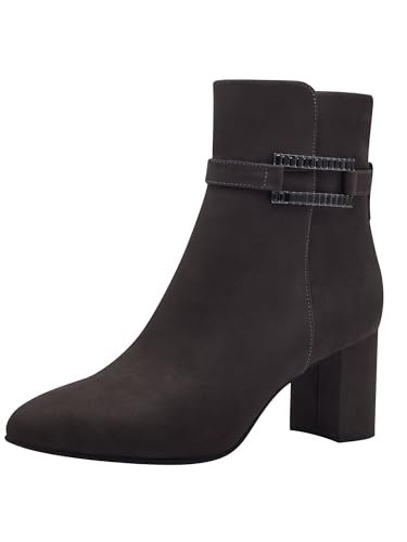 MARCO TOZZI Damskie botki Zip+Slip 2-25322-43, antracytowy, 36 EU