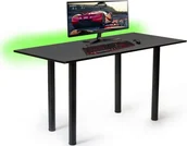 Biurka gamingowe - Biurko Marco Game Marco One + full Led Czarne 140 cmx70.0 cm Płyta Laminowana - miniaturka - grafika 1