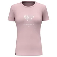 Koszulki i topy damskie - Salewa Pure Heart Dry T-shirt damski, różowy, XL - miniaturka - grafika 1