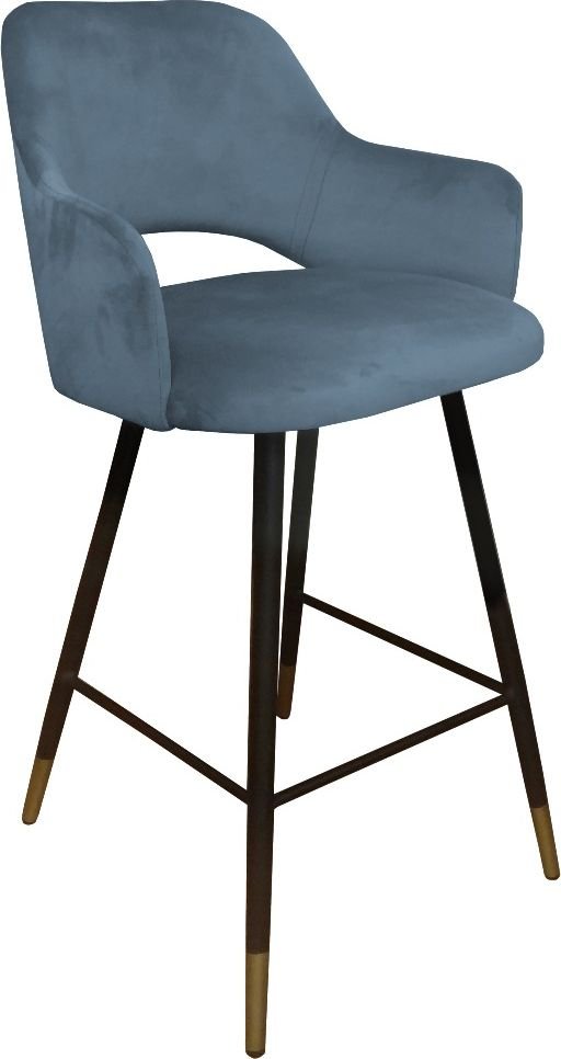 Atos Hoker NAPO BL VELVET GOLD szary tapicerowany aksamitem z oparciem ATOS