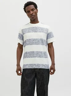 Jack & Jones Koszulka "Birk" w kolorze szaro-białym - Koszulki męskie - miniaturka - grafika 1