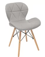 Krzesła - Krzesło do jadalni, nowoczesne, 48x44x73 cm, szary - miniaturka - grafika 1
