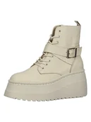 Botki damskie - Steve Madden Skórzane botki w kolorze kremowym - miniaturka - grafika 1