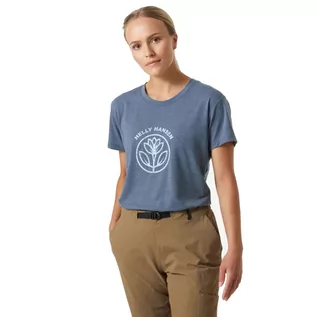 Koszulki i topy damskie - Damska koszulka Helly Hansen Skog Recycled Graphic ocean melan - S - grafika 1