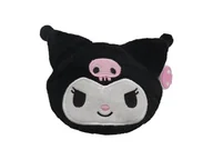 Portfele - CyP Brands Hello Kitty Sanrio Portmonetka Torebka z Figurką 3D Twarzy Kitty - Pluszowy Biały Oficjalny Produkt, Czarny Portfel Kuromi - miniaturka - grafika 1