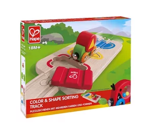 Hape TRAIN Tor z kolorowym sorterem GXP-587257 - Pociągi dla dzieci - miniaturka - grafika 3