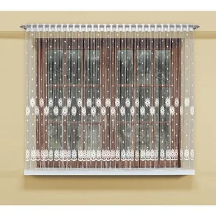 Firanka żakardowa odpasowana z wszytą taśmą marszczącą 160 x 300 cm - Firany - miniaturka - grafika 1