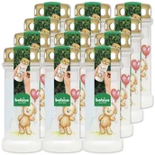 Lampiony i znicze - Znicze wkłady z metalowym wieczkiem Bolsius Nr 6L Miś 70h 12 sztuk - miniaturka - grafika 1