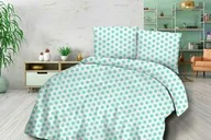 Pościel - Darymex Pościel satynowa 220x200 1473/1 biała miętowa grochy Satynlove - miniaturka - grafika 1