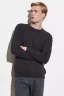 Swetry męskie - Wrangler Crew Knit Męski Sweter Klasyczny Logo Dark Grey Mel W8A02Px06-2Xl - miniaturka - grafika 1