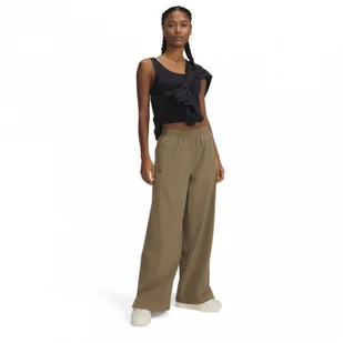 Damskie spodnie treningowe Under Armour Armoursport Wide Leg Pant - oliwkowe/khaki - Spodnie damskie - miniaturka - grafika 1