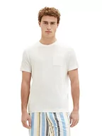 Koszulki męskie - TOM TAILOR Koszulka męska 1036319, 10332-Off biała, XL, 10332 – Off White, XL - miniaturka - grafika 1