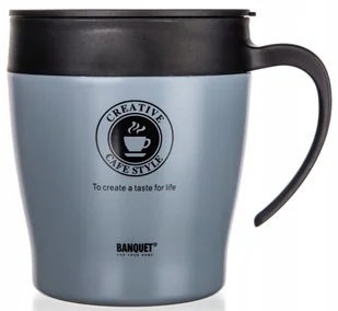 Termos Kubek Termiczny Tazza 330Ml Szary Banquet - Kubki termiczne - miniaturka - grafika 1