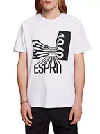 Koszulki męskie - ESPRIT T-shirt męski 033EE2K303, 100/WHITE, XL, 100 / biały, XL - miniaturka - grafika 1