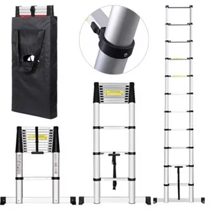 FANMART Drabina aluminiowa teleskopowa przystawna (wysokość robocza: 4,5 m) 47681874 - Drabiny - miniaturka - grafika 1