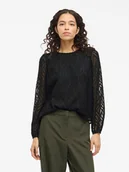 Bluzki damskie - Vila Bluzka "Vimika" w kolorze czarnym - miniaturka - grafika 1