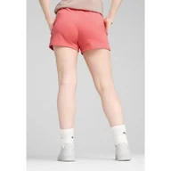 Spodnie sportowe damskie - Damskie szorty z małym logo No. 1 ESS 4'' PUMA Peach Frost Red - miniaturka - grafika 1