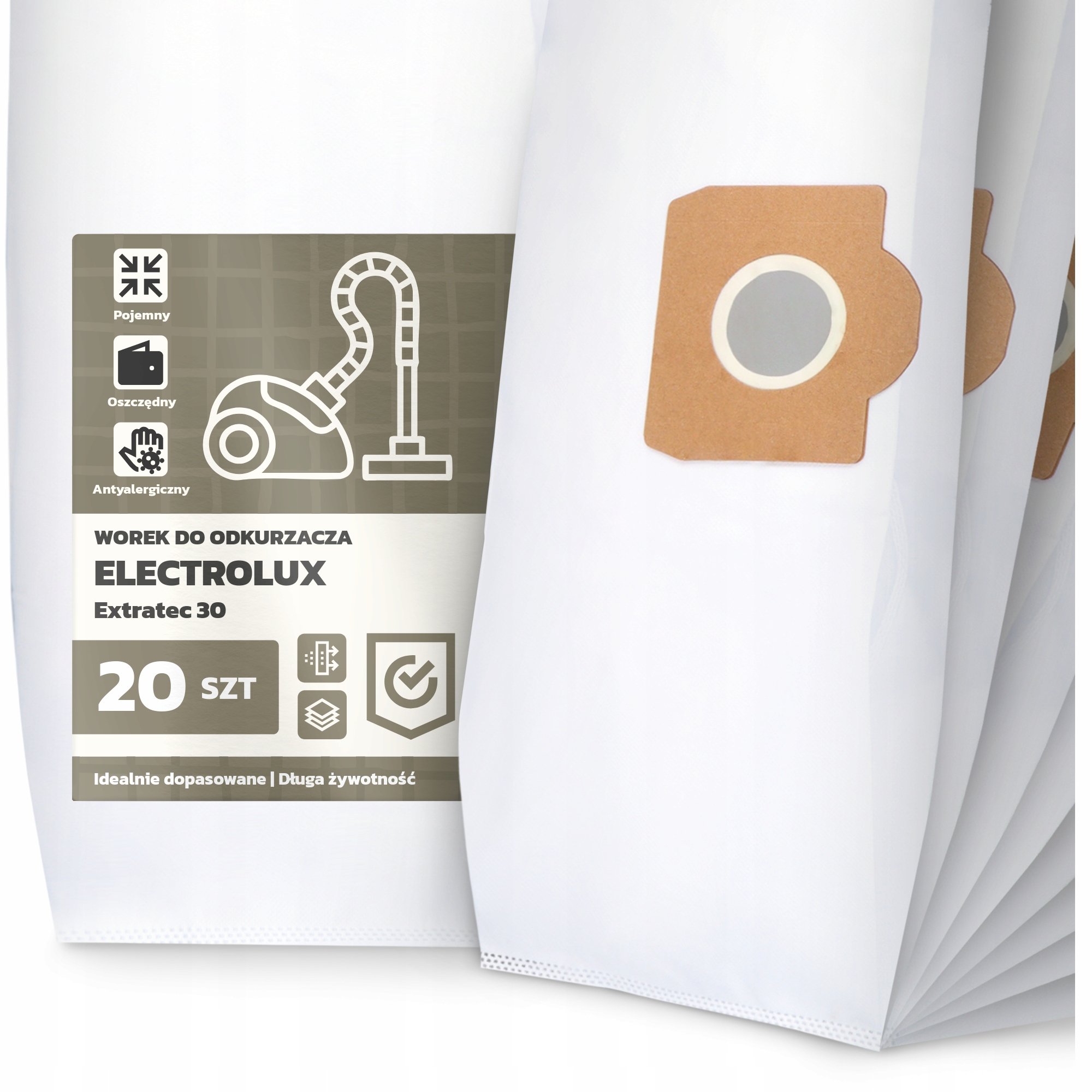 20x Worek do Odkurzacza Electrolux Extratec 30 Syntetyczny Pojemny Worki